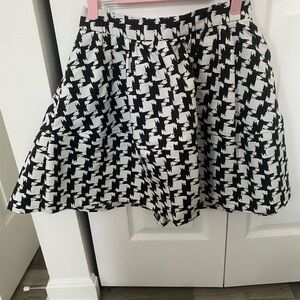 Express Black and White A-Line Skirt